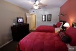 Guest bedroom with a flat screen TV